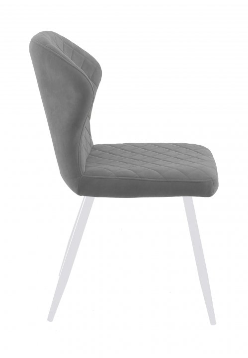 Стул DikLine 239 B22 GREY, ножки белые    