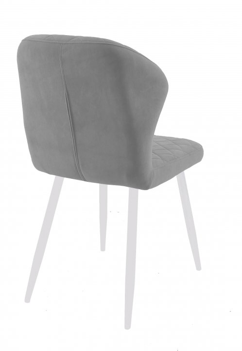 Стул DikLine 239 B22 GREY, ножки белые    