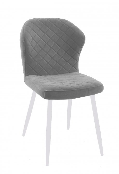 Стул DikLine 239 B22 GREY, ножки белые    