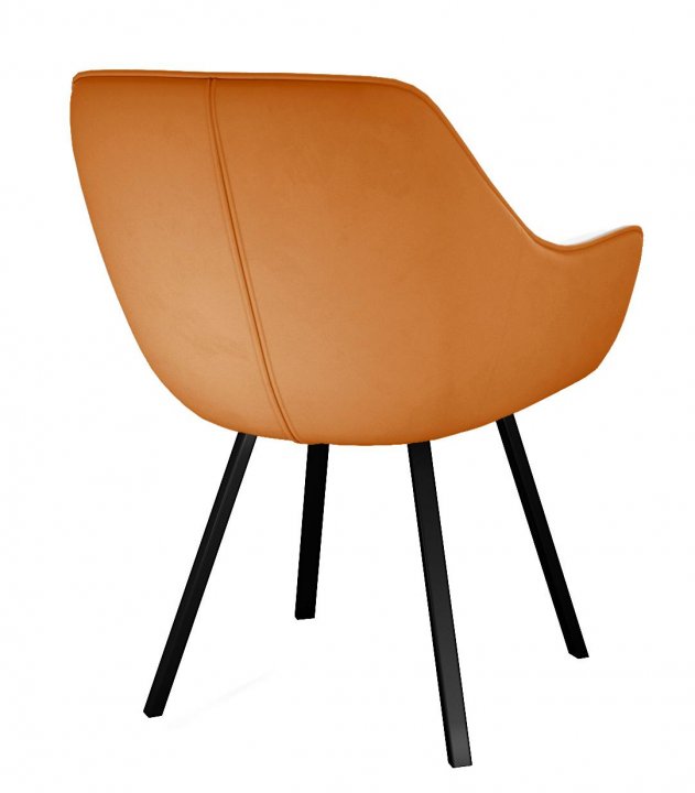 Стул DikLine 252 поворотный, B17 TERRACOTTA, ножки черные    