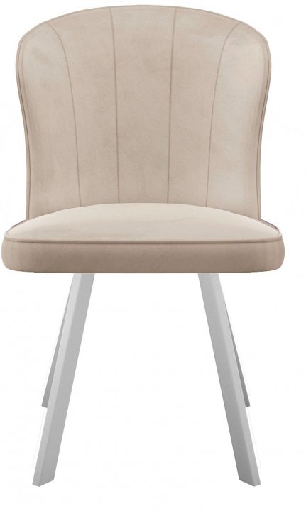 Стул DikLine 219 поворотный, B03 BEIGE, ножки белые