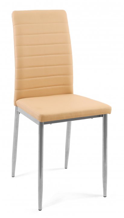 Стул DikLine ТЕКС каркас хром/к/з Pegaso бежевый    