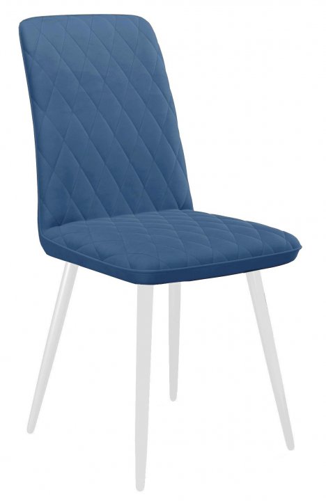 Стул DikLine 205 B8 BLUE  /ножки белые    