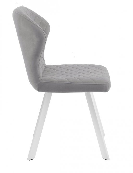 Стул DikLine 339 поворотный B22 GREY, ножки белые
