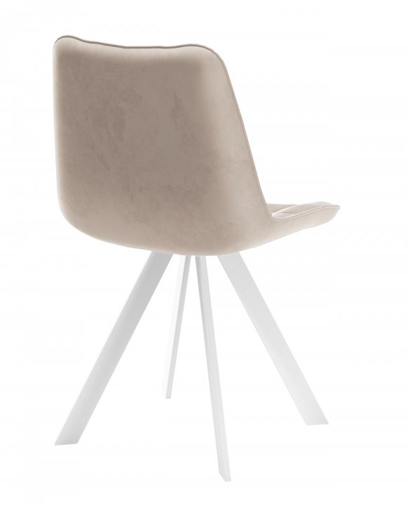 Стул DikLine 229 поворотный, B03 BEIGE, ножки белые