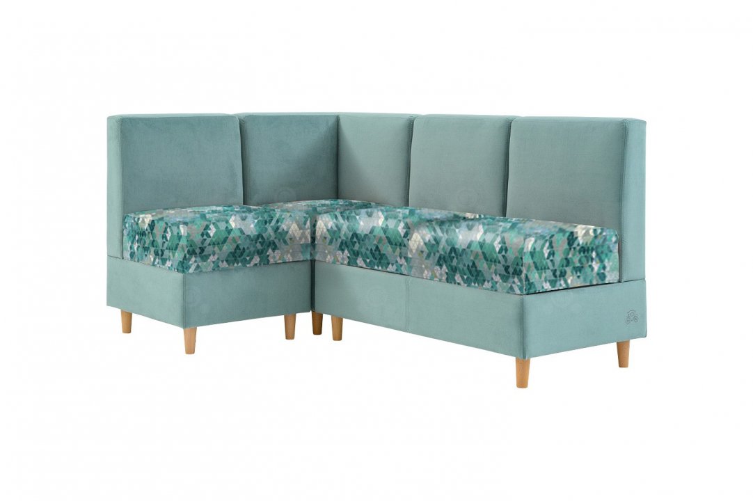 Угловой диван Лион голубой