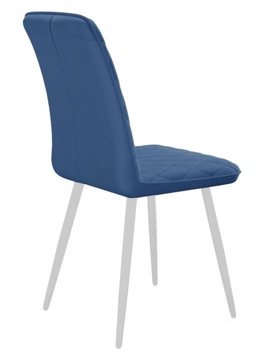 Стул DikLine 205 B8 BLUE  /ножки белые    